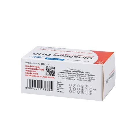 Diclofenac Hộp 10 vỉ x 10 viên DHG | CEVPharma GHCH Kim cương - Vimedimex