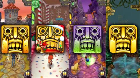 Temple Run 2 Sky Summit Vs Temple Run 2 Winter Toyland Vs Temple Run 2