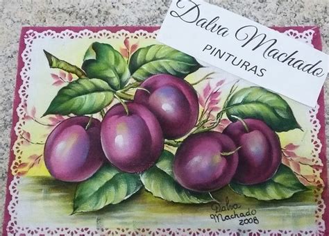 Pintura De Amarildes Razera Fruit Picture Fruit Art Ladybug Rocks