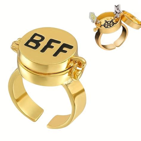 Temubff Forever Best Friend Gift Ring Fashion Trend Friendship Opening