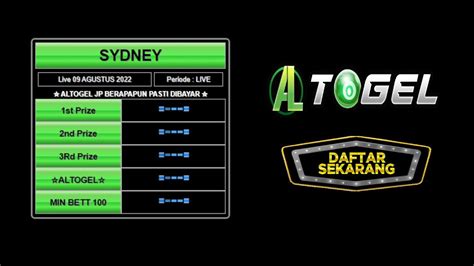 LIVE DRAW SYDNEY SELASA 09 AGUSTUS 2022 LIVE DRAW SYDNEY LIVE DRAW