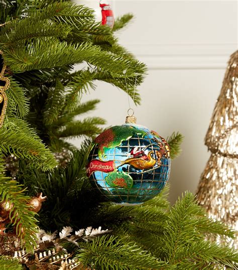 Harrods Santa Globe Christmas Bauble Harrods It