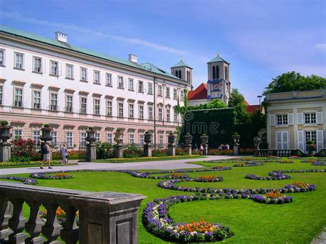 The Mirabell Gardens and the Schloss Mirabell in Salzburg in Austria ...