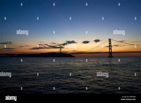 Akashi Kaikyo Bridge Kobe Japan Stock Photo Alamy