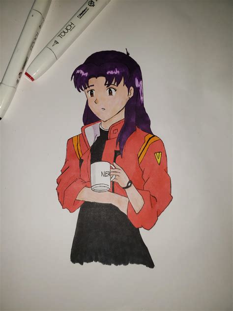 Quick Drawing Of Misato Revangelion