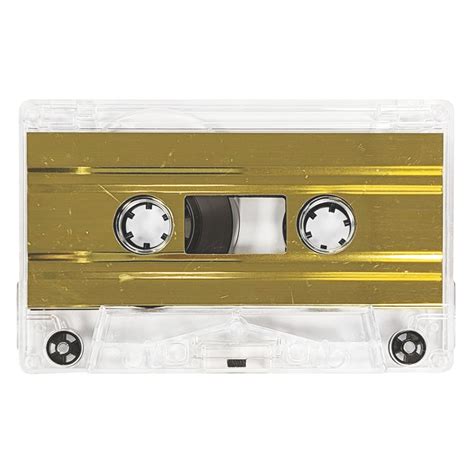 C60 Clear With Gold Metallic Liner Blank Audio Cassette Tapes Retro Style Media