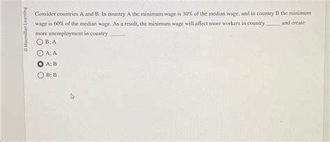 Solved Consider Countries A And B ﻿in Country A The Minimum