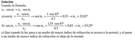 2 El indice de refracción del agua es 1 33 Si sobre la superficie de