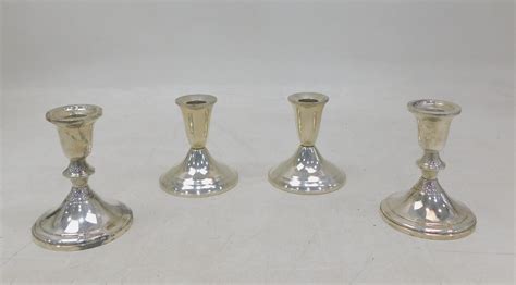 Buy The 4 Vintage Sterling Silver Weighted Candlestick Holders Towle