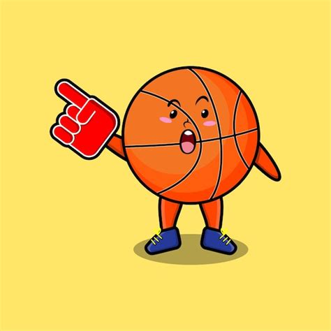 Basket Ball De Dessin Anim Mignon Avec Gant De Doigt En Mousse Au