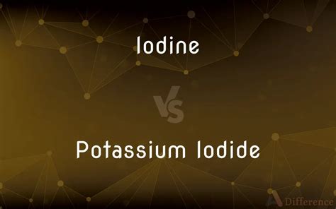 Iodine vs. Potassium Iodide — What’s the Difference?