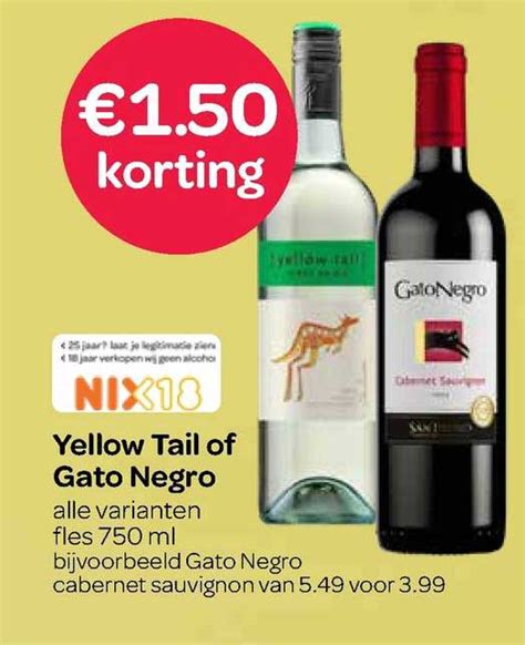 Yellow Tail Of Gato Negro Aanbieding Bij Spar 1Folders Nl