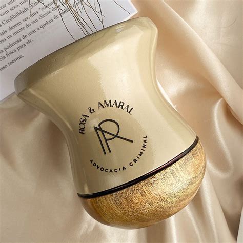 Cuia de Chimarrão Madeira Nude Personalizada Laço Velho