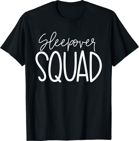 Sleepover Squad Slumber Party Crew Pajama Bff Bestie T Shirt