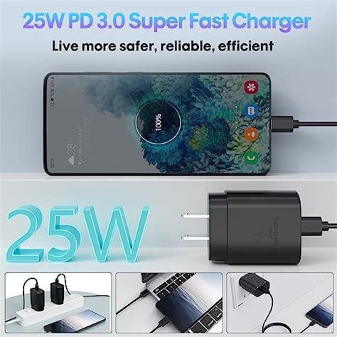 Type C Charger 4 Pack 25w Pd Usb C Wall Charger Super Fast Charging