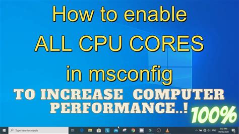 How To Enable All CPU CORES In Msconfig Increase Computer PERFORMANCE