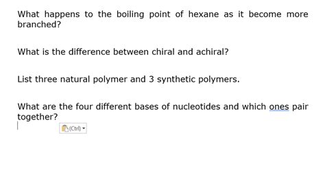 Solved What happens to the boiling point of hexane as it | Chegg.com