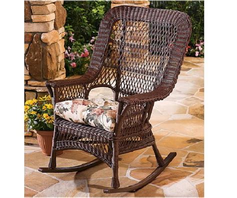 Mackinac High Back Outdoor Wicker Rocker Jaetees Wicker