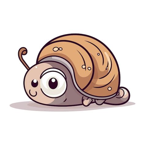 Premium Vector Cute Cartoon Snail Vector Illustration Isolated On