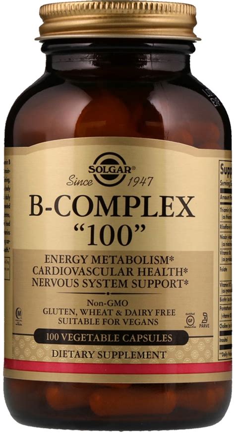 Витамины Solgar Витамины B-комплекс B-Complex "100" 100 капсул ...