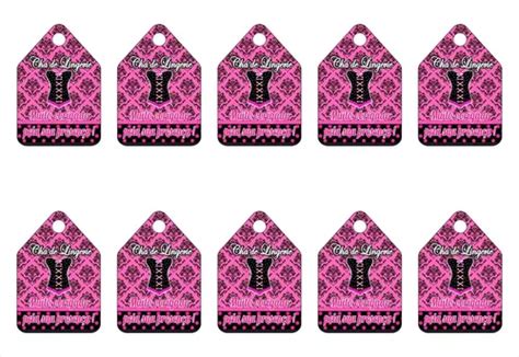 25 Tags De Agradecimento Chá De Lingerie p pto 55 Mmx37mm MercadoLivre