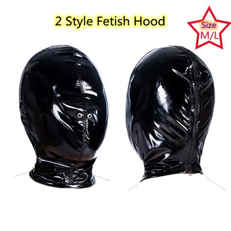 Cagoule fétiche Bdsm avec bouche ouverte en Silicone jeux pour adultes