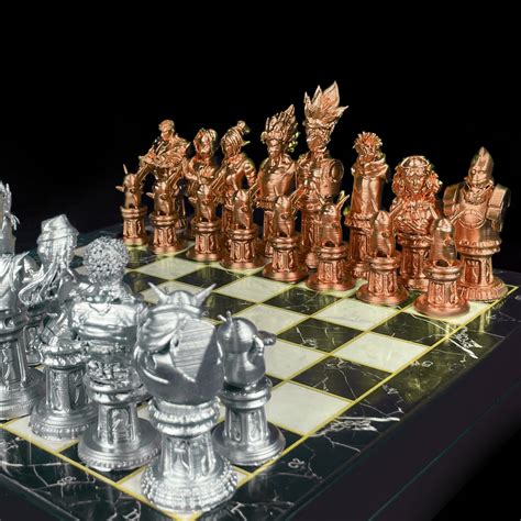 Super Anime Characters Chess Set With Chessboard Silver Etsy