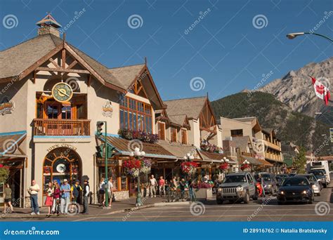 Banff town centre editorial photography. Image of destination - 28916762