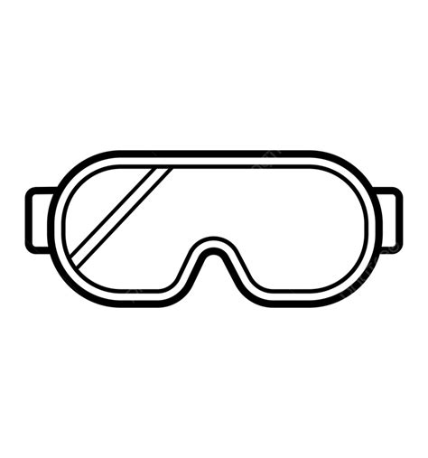 Glasses Isolated Vector Png Images Safety Glasses Line Icon Vector