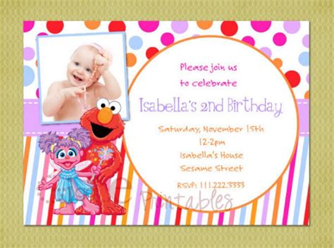 Elmo And Abby Cadabby Sesame Street Birthday Invitation Etsy