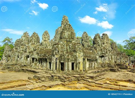 Bayon Temple In Angkor Thom, Cambodia Royalty Free Stock Images - Image ...