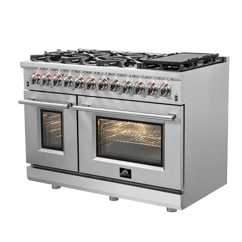 Forno Ffsgs6125 48 48 Inch Freestanding Dual Fuel Range With Natural Gas 8 Sealed Burners