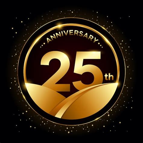 Premium Vector 25th Anniversary Golden Anniversary Template Design