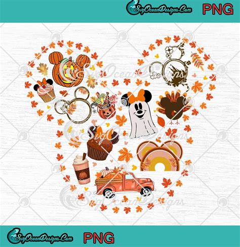 Disney Fall Mickey Mouse Png Halloween And Thanksgiving Day Png Digital Download Svg Png