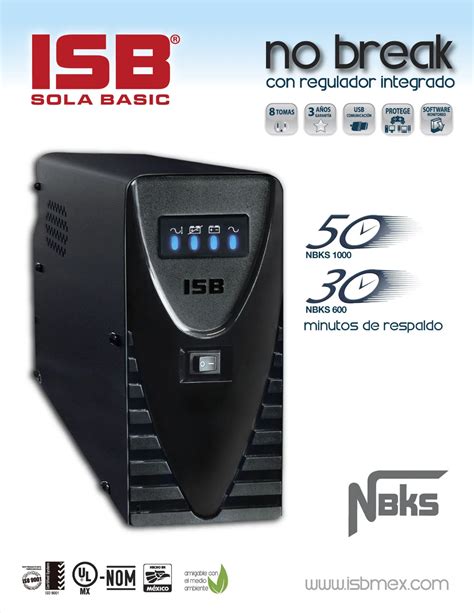 No Break SOLA BASIC ISB NBKS 600 600VA 300W 8 Contactos Hasta