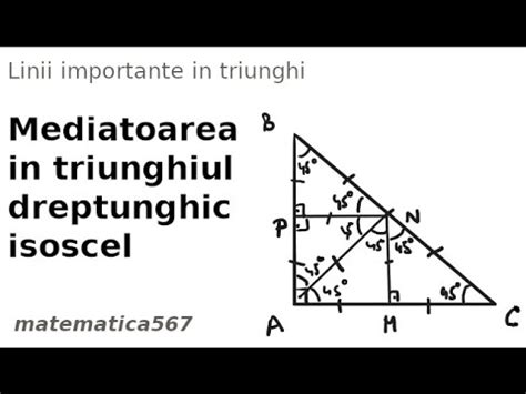 Mediatoarea In Triunghiul Dreptunghic Isoscel YouTube