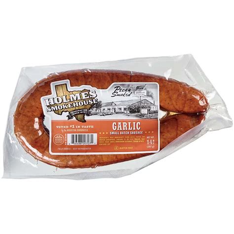 Holmes Smokehouse Pecan Smoked Garlic Sausage Shop Sausage At H E B