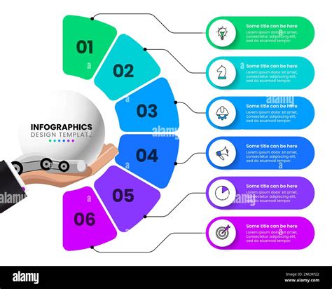 Infographic Template With Icons And 6 Options Or Steps Can Be Used For