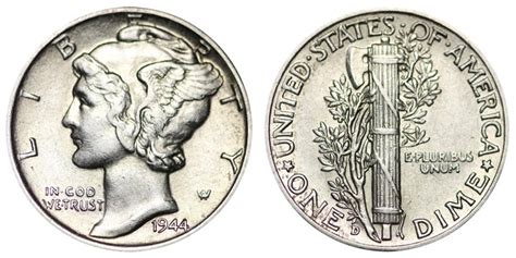 1944 D Mercury Dimes Winged Liberty Silver Dime: Value and Prices