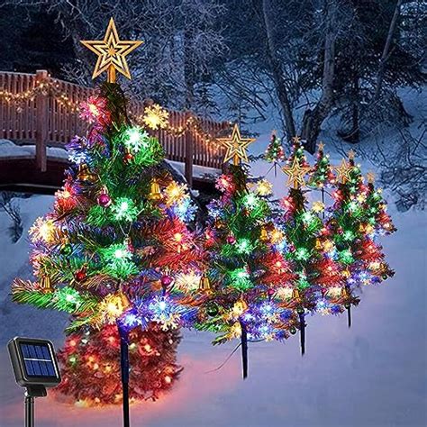 Upgraded Pack Solar Christmas Tree Outdoor Christmas Decorations