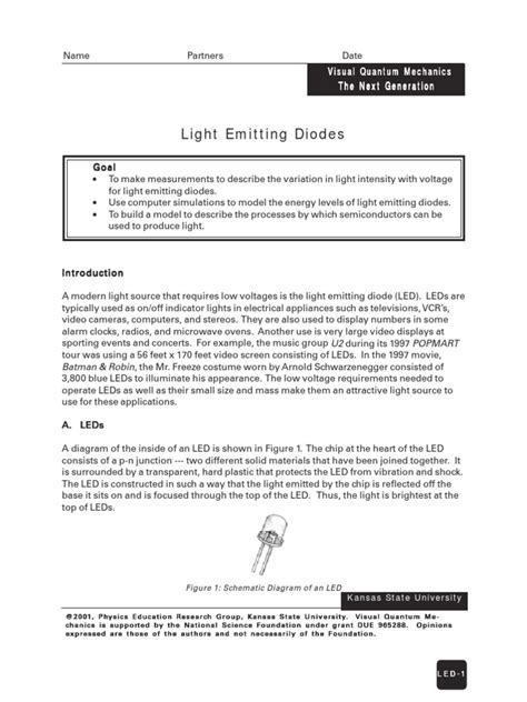 Light Emitting Diodes: Figure 1: Schematic Diagram of An LED | PDF ...