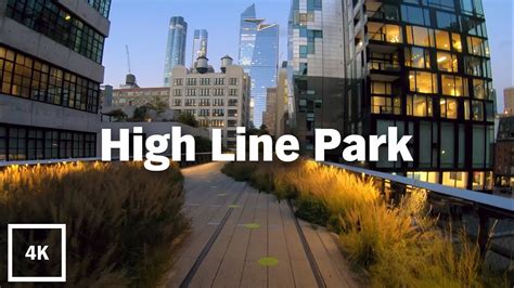 ⁴ᴷ⁶⁰ Walking New York City High Line Park Youtube