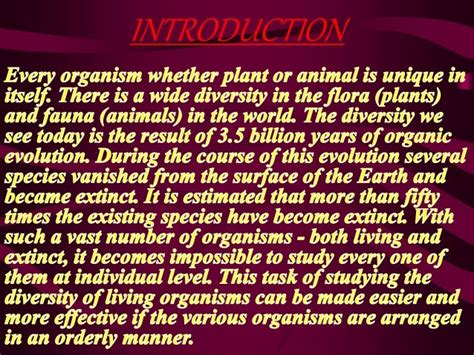 Diversity In Living Organisms Ppt