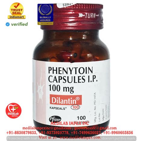 Dilantin Phenytoin Capsules IP 100mg At 100 Box Epsolin In Nagpur