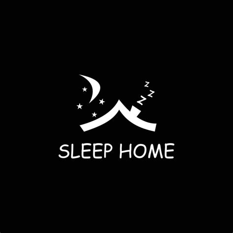 sleep at home design logo 19861327 Vector Art at Vecteezy