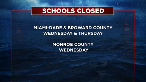 Miami Dade Broward Palm Beach Schools To Close Wednesday And Thursday