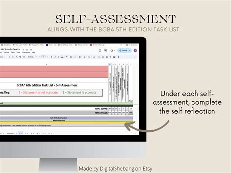 Bcba Th Edition Self Assessment Task List Bcba Self Assessment Bcba