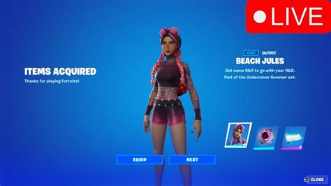 🔴 Beach Jules Fortnite Item Shop Today Live Fortnite Season 3 Youtube