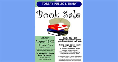 Torbay Public Library BOOK SALE! | Torbay