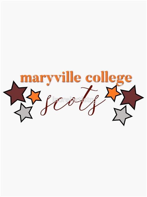 Maryville College Scots W Stars Sticker By Laurelartistry Redbubble